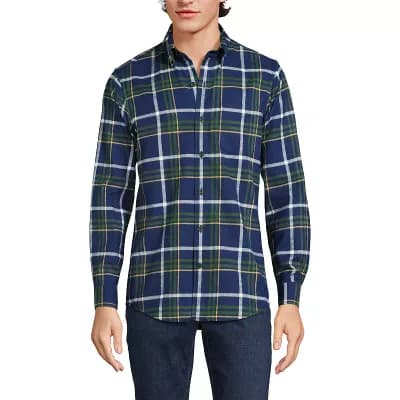 Men's Lands' End Traditional-Fit Flagship Flannel Shirt