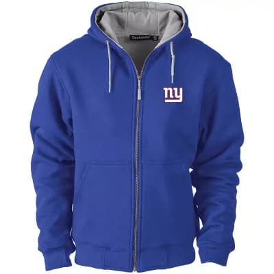 Men's Dunbrooke Royal New York Giants Craftsman Thermal-Lined Full-Zip Hoodie