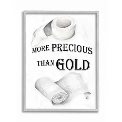 Stupell Home Decor More Precious Toilet Paper Framed Wall Art