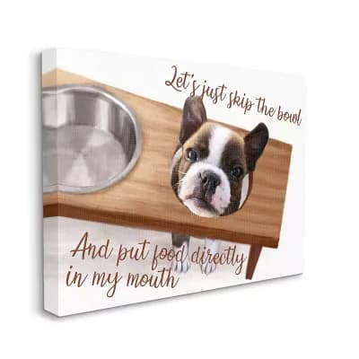 Stupell Home Decor Hungry French Bulldog Quote Wall Art