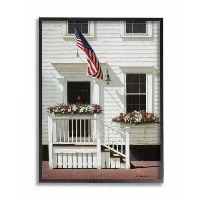 Stupell Home Decor Americana Town House Front Rural Country Charm Wall Art