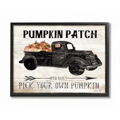 Stupell Home Decor Pumpkin Patch Framed Wall Art