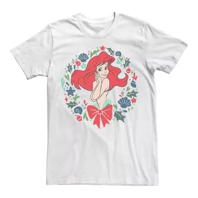 Disney's The Little Mermaid Ariel Seashell Wreath Men's Tee