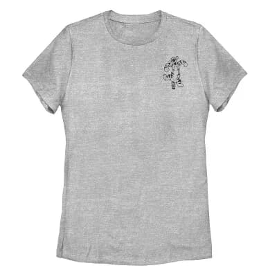 Disney's Winnie The Pooh Tigger Simple Left Chest Juniors' Graphic Tee