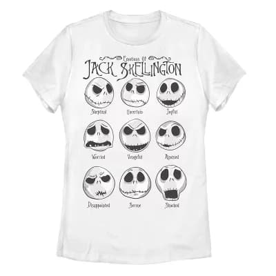 Disney's The Nightmare Before Christmas Jack Skellington Juniors' Emotional Tee