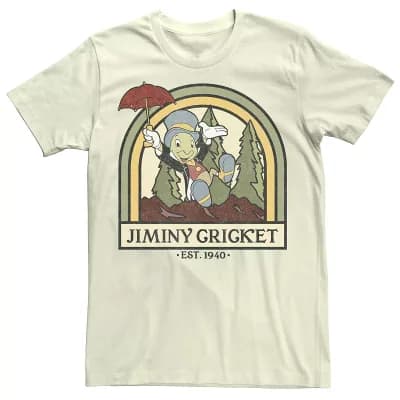 Disney's Pinocchio Jiminy Cricket Established 1940 Men's Tee