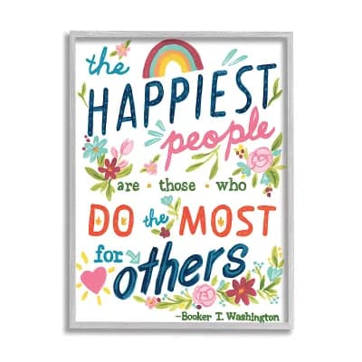 Stupell Home Decor Happy People Do Most Florals Canvas Wall Art