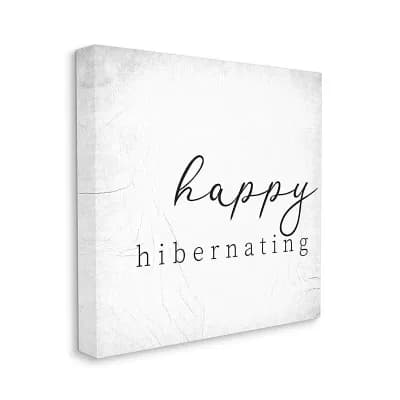 Stupell Home Decor Wintertime Happy Hibernating Rustic Forest Theme Wall Decor