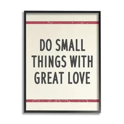 Stupell Home Decor Do Small Things With Great Love Red Bistro Stripe Wall Decor