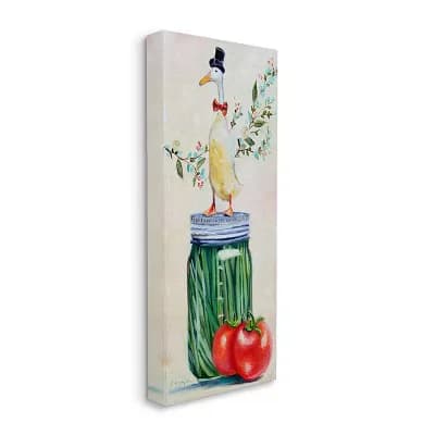 Stupell Home Decor Male Goose Pickle Jar Kitchen Canvas Wall Art