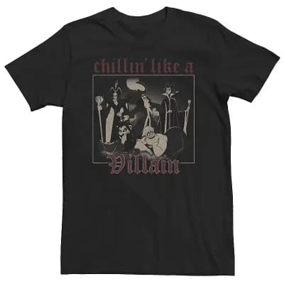 Big & Tall Disney Villains Chillin' Like A Villain Group Portrait Tee