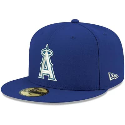 Men's New Era Royal Los Angeles Angels White Logo 59FIFTY Fitted Hat