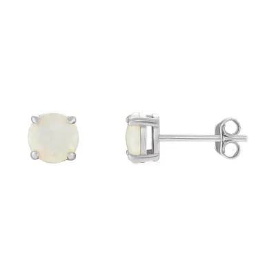 PRIMROSE Sterling Silver & Opal Stud Earrings