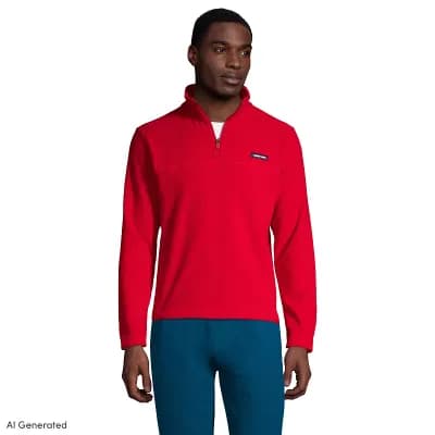 Big & Tall Lands' End Fleece Quarter-Zip Pullover Top