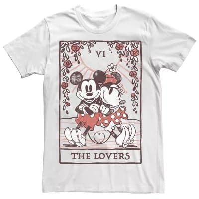 Disney's Mickey And Friends Mickey & Minnie Men's Tarot Card Tee