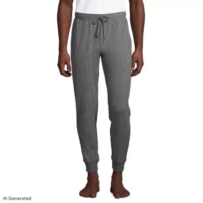 Big & Tall Lands' End Knit Jersey Jogger Pajama Pants