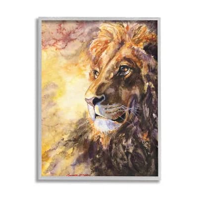 Stupell Home Decor Regal Lion Mane Safari Framed Wall Art