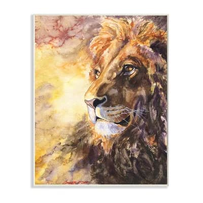 Stupell Home Decor Regal Lion Safari Plaque Wall Art