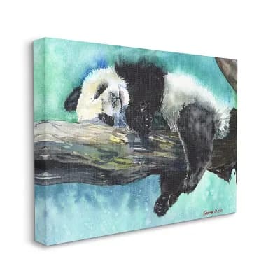 Stupell Home Decor Baby Sleepy Panda Tree Canvas Wall Art