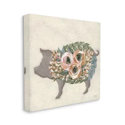 Stupell Home Decor Charming Farm Pig Wall Art