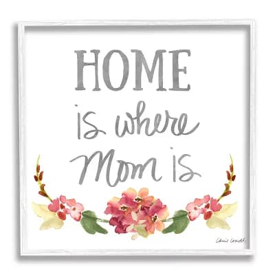 Stupell Home Decor Home's Where Mom Is Sentiment Wall Art