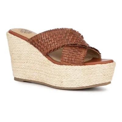 Vintage Foundry Co. Lorie Women's Leather Wedge Sandals
