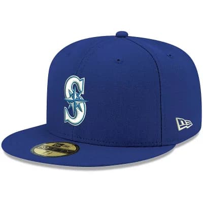 Men's New Era Royal Seattle Mariners White Logo 59FIFTY Fitted Hat
