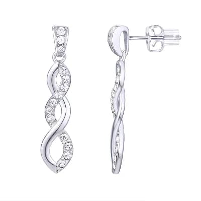 Chrystina Crystal Twist Dangle Earrings