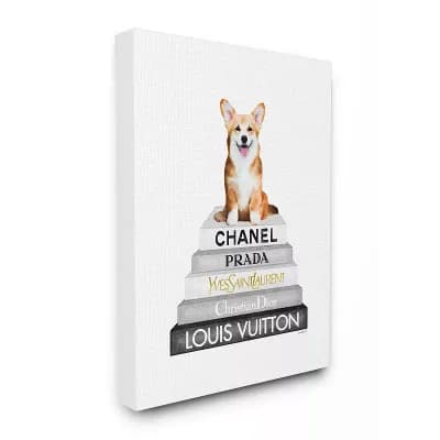 Stupell Home Decor Smiling Corgi Puppy Canvas Wall Art