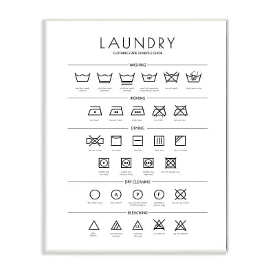 Stupell Home Decor Laundry Cleaning Symbols Plaque Wall Art