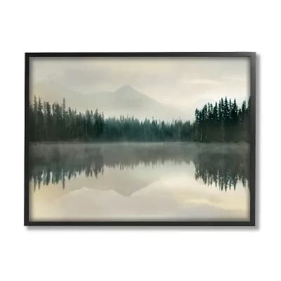 Stupell Home Decor Foggy Lake Forest Landscape Canvas Art