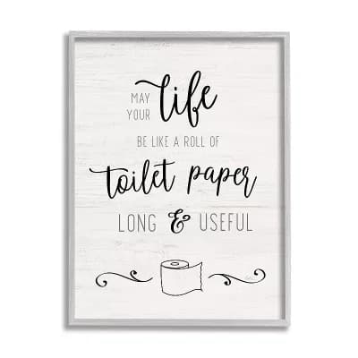 Stupell Home Decor Life Like Toilet Paper Funny Wall Decor