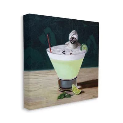 Stupell Home Decor Bird Bathing Canvas Wall Art