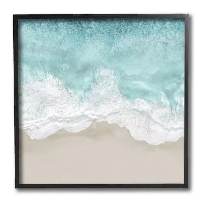 Stupell Home Decor Sea Foam Sandy Beach Framed Wall Art