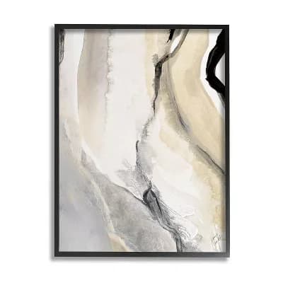 Stupell Home Decor Abstract Paint Strokes Fluid Framed Wall Art