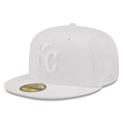 Men's New Era Kansas City Royals White on White 59FIFTY Fitted Hat