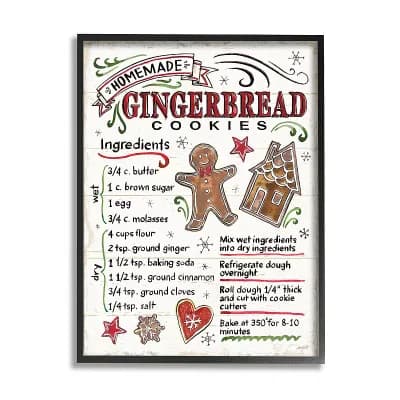 Stupell Home Decor Gingerbread Cookies Framed Wall Art