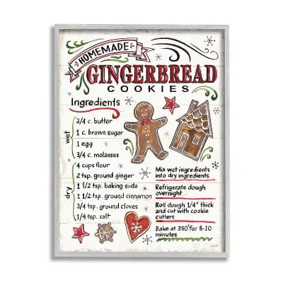Stupell Home Decor Homemade Gingerbread Cookies Framed Wall Art