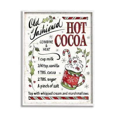 Stupell Home Decor Recipe Hot Cocoa Framed Wall Art
