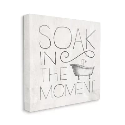 Stupell Home Decor Bathroom Soak Canvas Wall Art