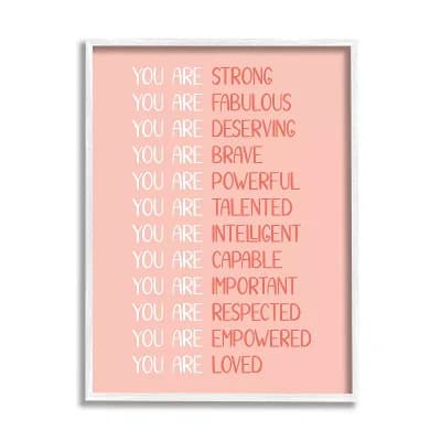 Stupell Home Decor You Are Positivity Pastel Typography Framed Wall Art