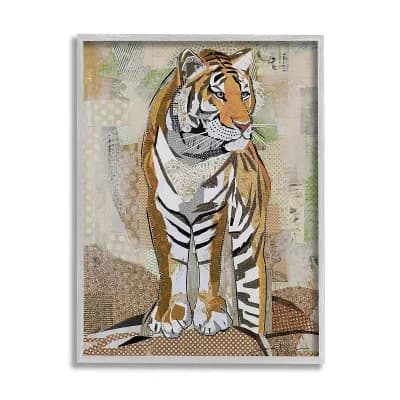 Stupell Home Decor Tiger Gazing Framed Wall Art