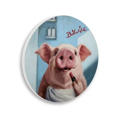Stupell Home Decor Be-You-Tiful Pink Pig Wall Decor