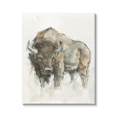 Stupell Home Decor Western American Buffalo Wall Art