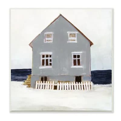 Stupell Home Decor Winter Beach House Plaque Wall Art