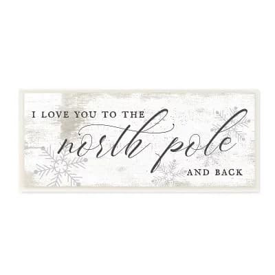 Stupell Home Decor North Pole & Back Christmas Plaque Wall Art