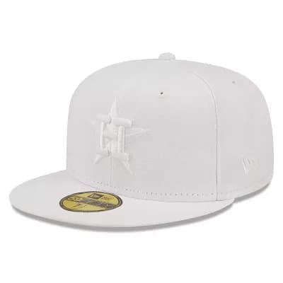 Men's New Era Houston Astros White on White 59FIFTY Fitted Hat