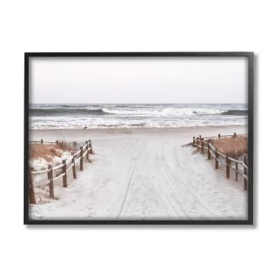 Stupell Home Decor Beach Waves Splashing Framed Wall Art