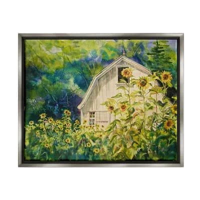 Stupell Home Decor Countryside Sunflower Field Framed Wall Art