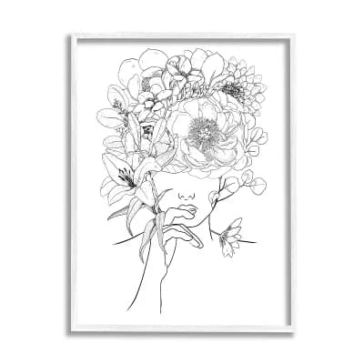 Stupell Home Decor Floral Bouquet Face Framed Wall Art